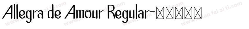 Allegra de Amour Regular字体转换